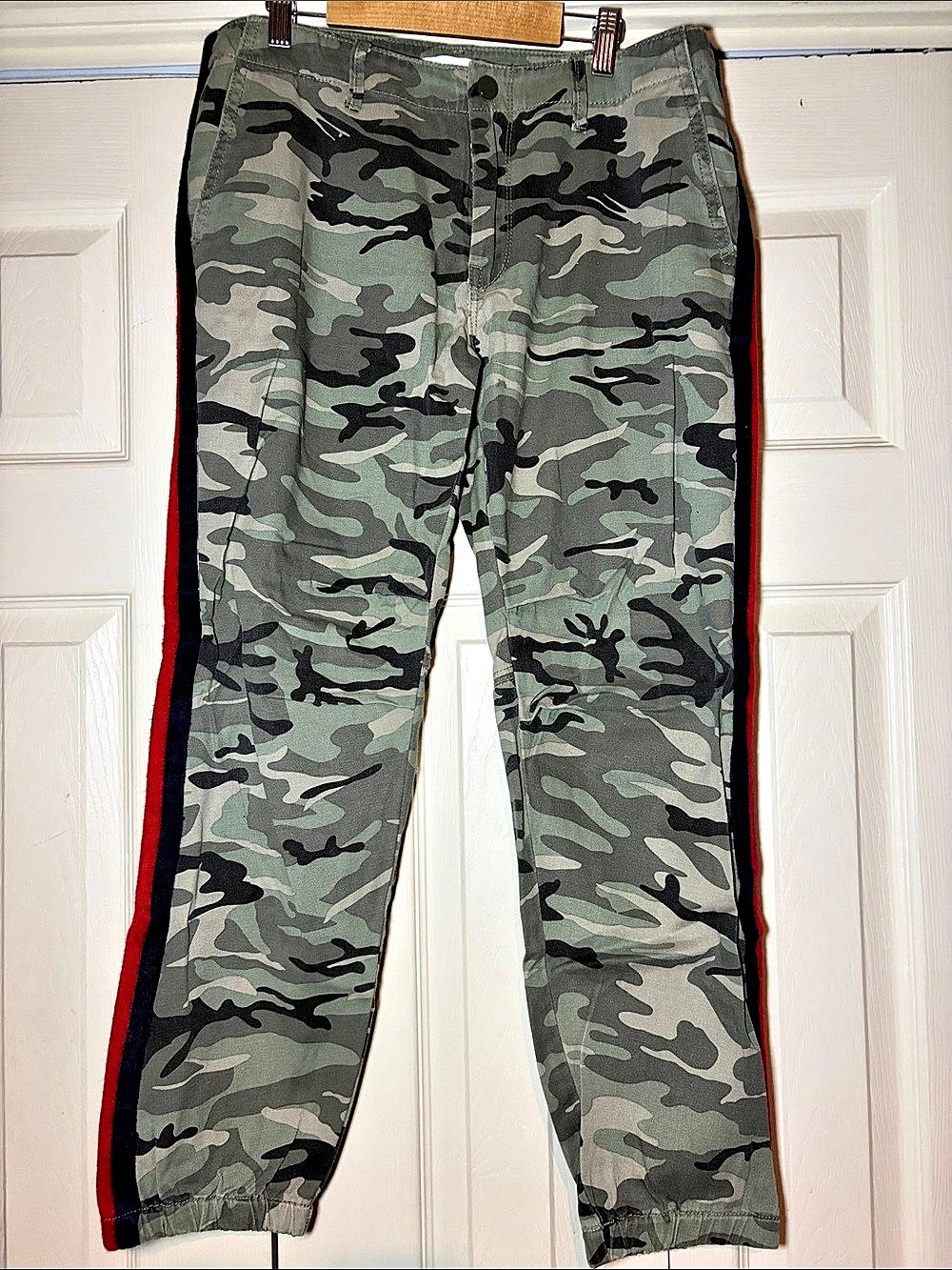 Camo Track Pants in Green & Black